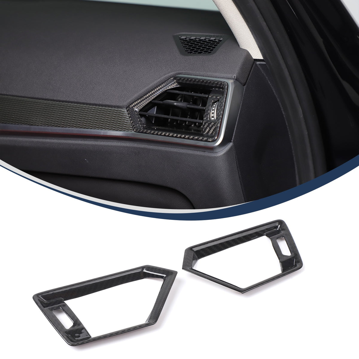 Real Carbon Fiber Side Air Vent Outlet Trim For BMW 3 Series G20 G21 20-22 21