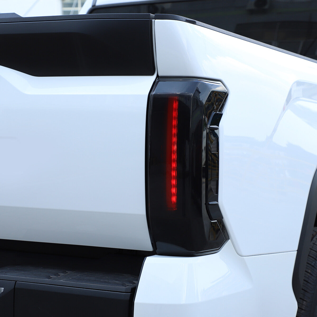 Smoked Black Tail Light & Brake Lamp Cover Guard Trim For TOYOTa TUNDRA 2022-24 5