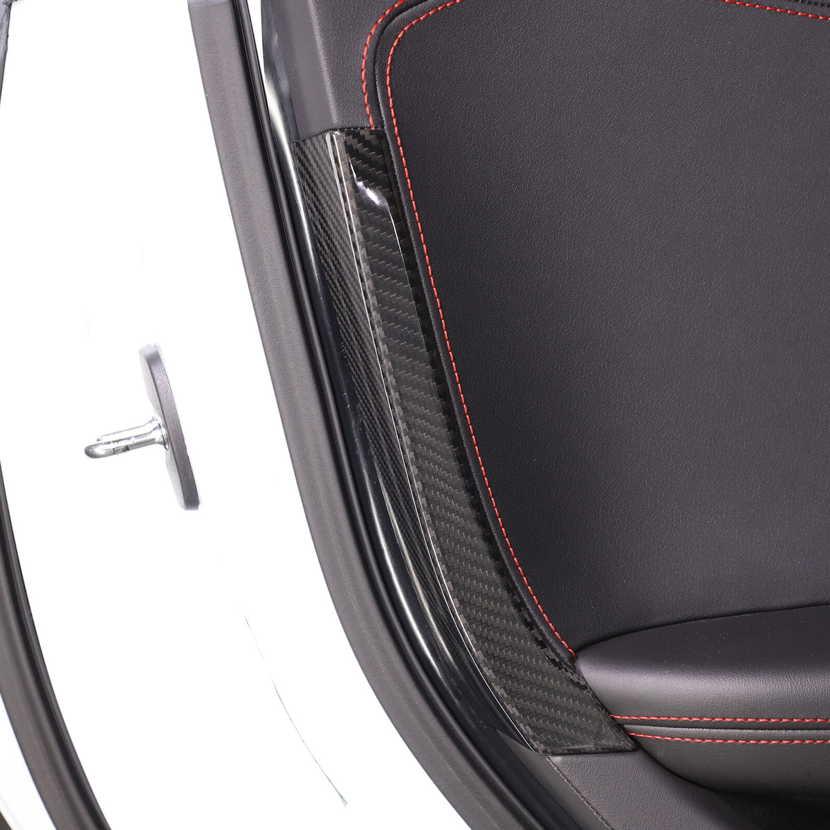 Real Carbon fiber Interior Door Panel trim Cover Frame For Corvette C8 2020-26 3