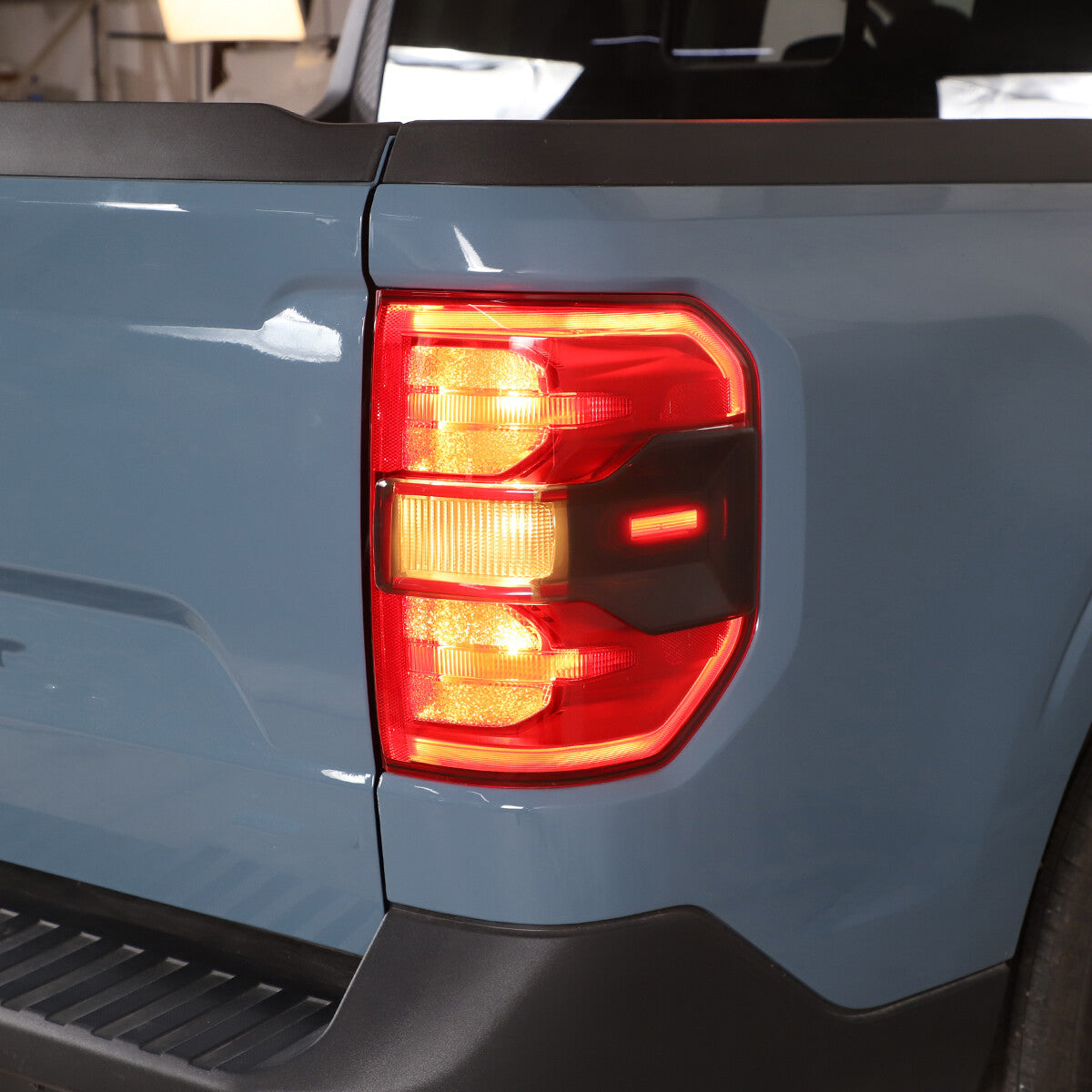 Smoked Black Rear Tail Light Guard Decor Cover Trim Bezel For Ford Maverick 22+ 7