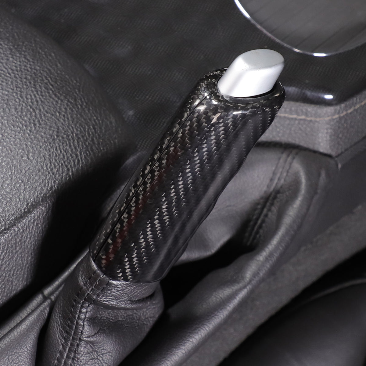 Real Carbon Fiber Emergency Brake Handle Cover Trim For Corvette C6 2005-2013 US 14