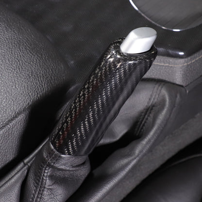 Real Carbon Fiber Emergency Brake Handle Cover Trim For Corvette C6 2005-2013 US 14