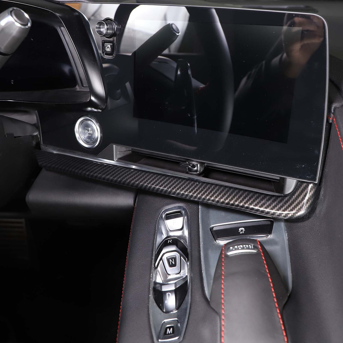 ABS Carbon Fiber Interior Full Cover Trim Kit Set For Corvette C8 2020-2025 149
