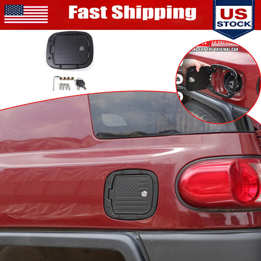 US Flag Door Fuel Tank Cover Lock Gas Cap Trim For Toyota FJ Cruiser 2007-21 US 1