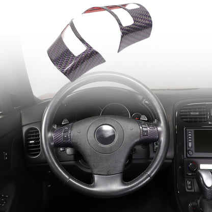 Real Carbon Fiber Steering Wheel Button Cover Trim For Corvette C6 2005-2013 22