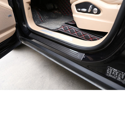 Real Carbon Fiber Outer Door Sill Scuff Plate For Porsche Cayenne E3 2018‑2021 2