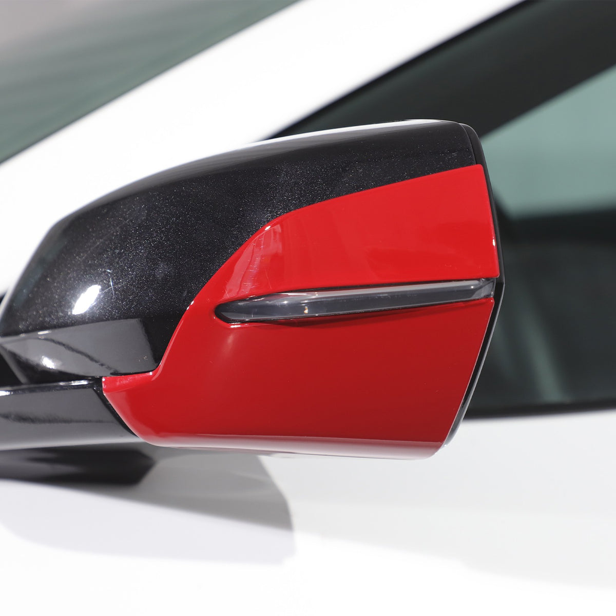 Sport Red ABS Exterior Side Mirror Bottom Cover Trim For Corvette C8 2020+ US 16