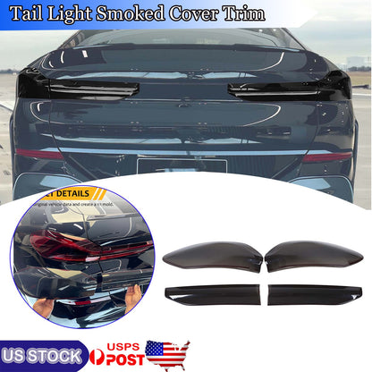 Smoked Rear Tail Light Guard Decor Cover Trim Bezels For BMW X6 G06 2020-2026 US 1