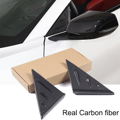 Real Carbon Window Triangle Cover Trim For Corvette C8 Stingray Z06 Z51 Exterior 2