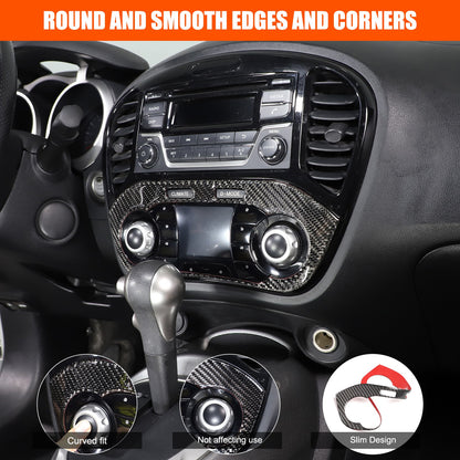 Soft Carbon Fiber Interior Center Console trim Sticker For Nissan Juke 2011-2019 225