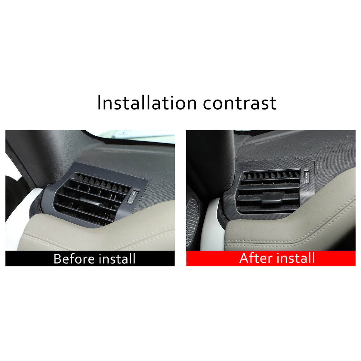 Matte Carbon Fiber Side Air Vent Outlet Panel Cover For LR Defender 2020-2024 18