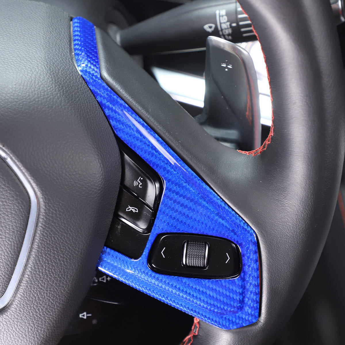 Real Carbon Fiber Steering Wheel Button Trim Cover For Corvette C8 2020-2026 - Variants 1-5 29