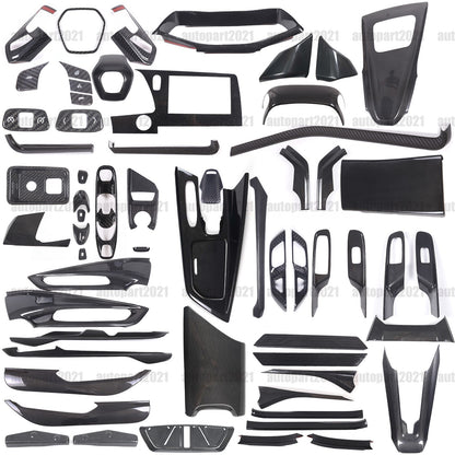Real Dry Carbon Fiber Full Interior Center Set Trim Kit For Corvette C8 20-25 US - Styles 51-55 1