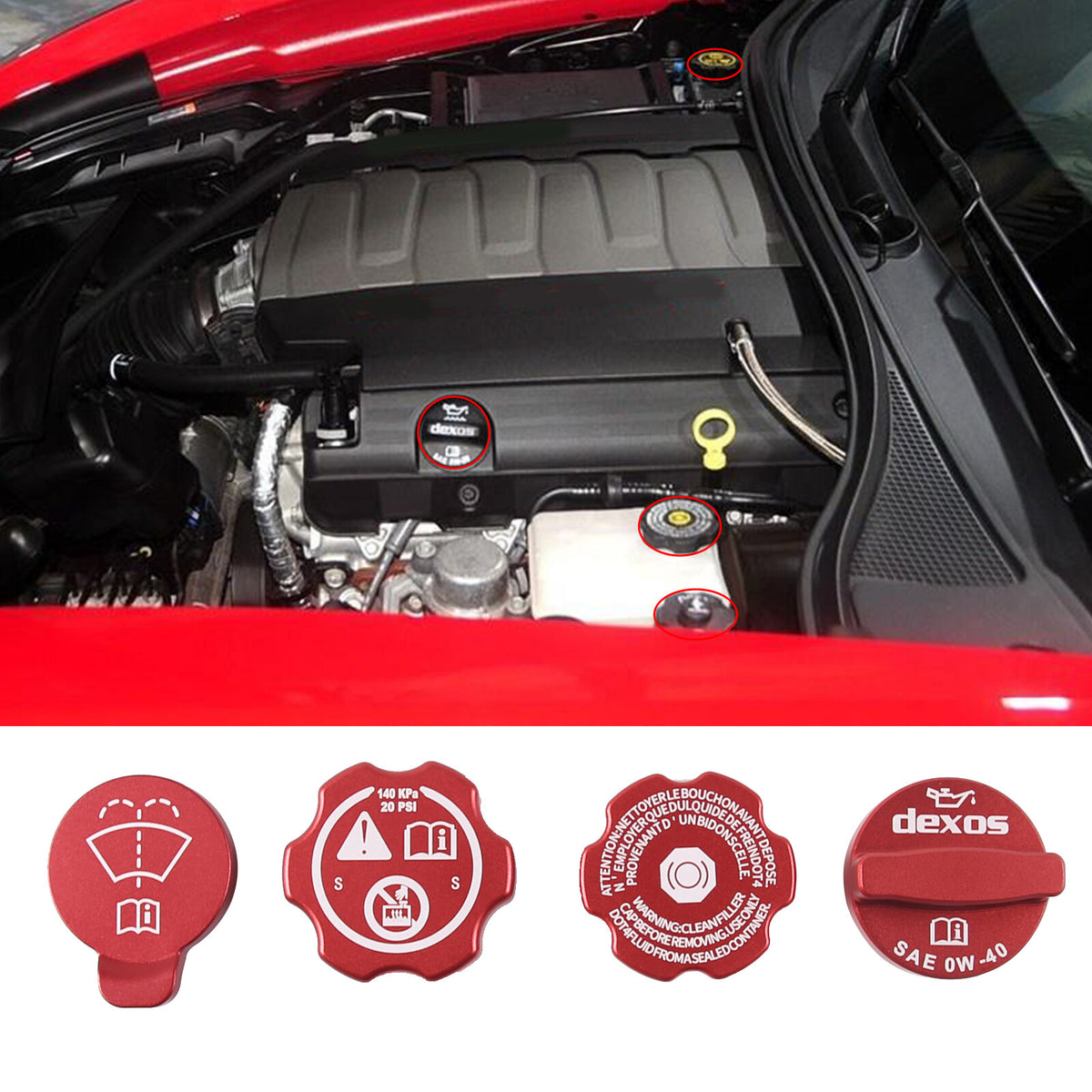 Aluminum Alloy Exterior Hood Engine License Plate Trim For Corvette C8 2020+ US - Variants 26-29 4