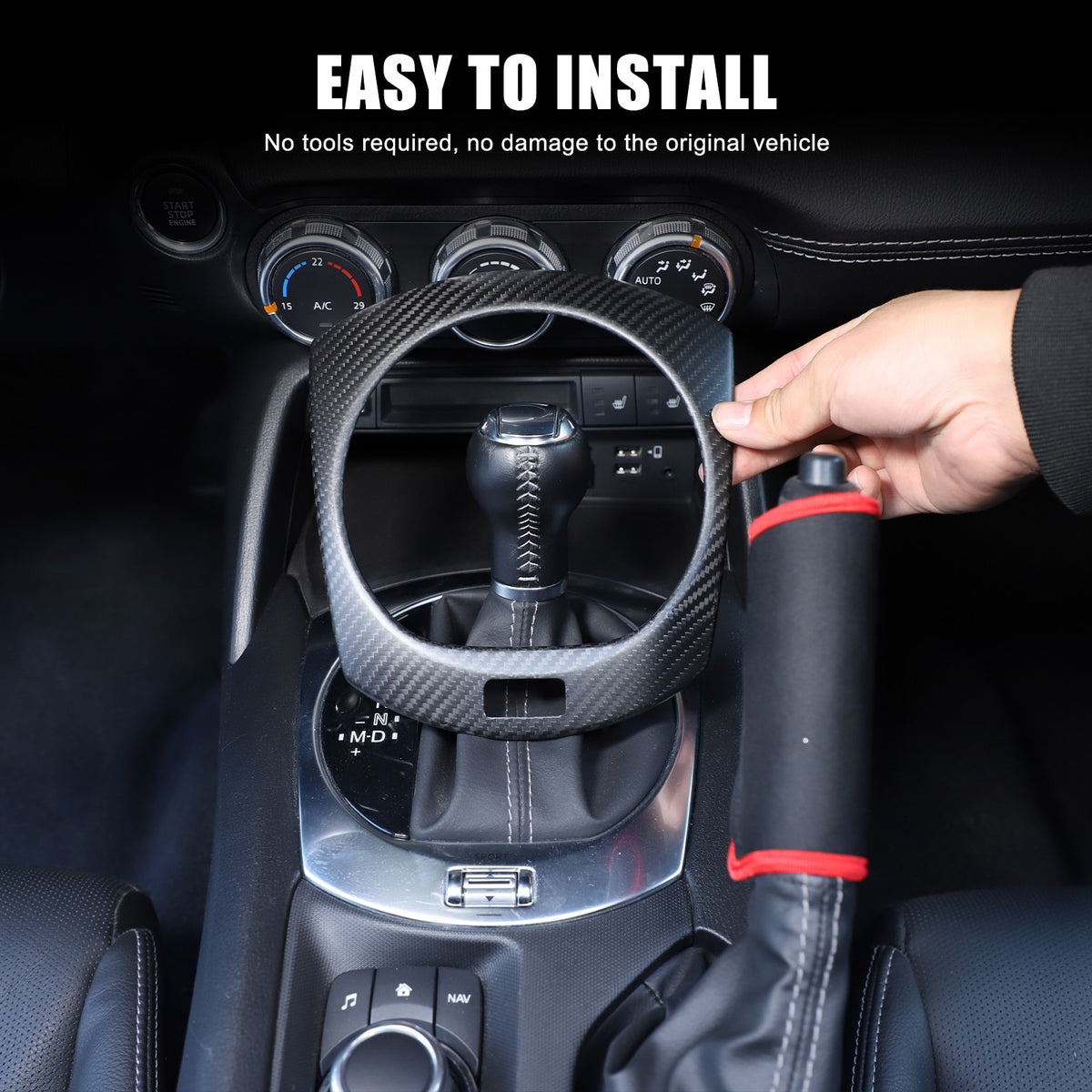 Matte Real Dry Carbon Fiber Interior Full Trim For Mazda MX-5 Miata 2016-2026 35