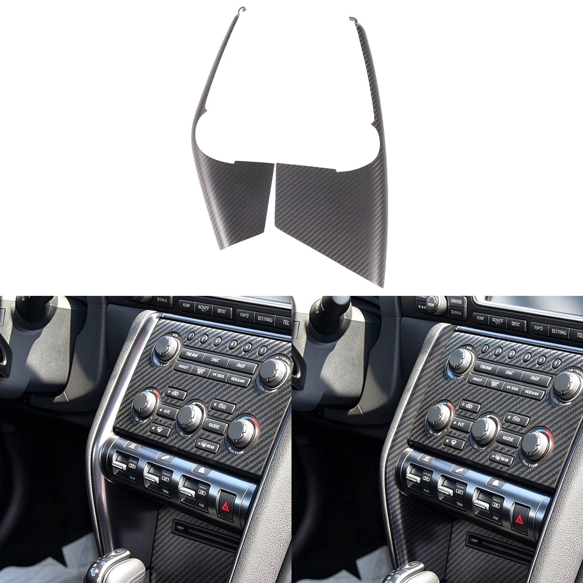 Matte Real Carbon Fiber Mode Button Side Trim For Nissan GTR R35 2008-2016 14