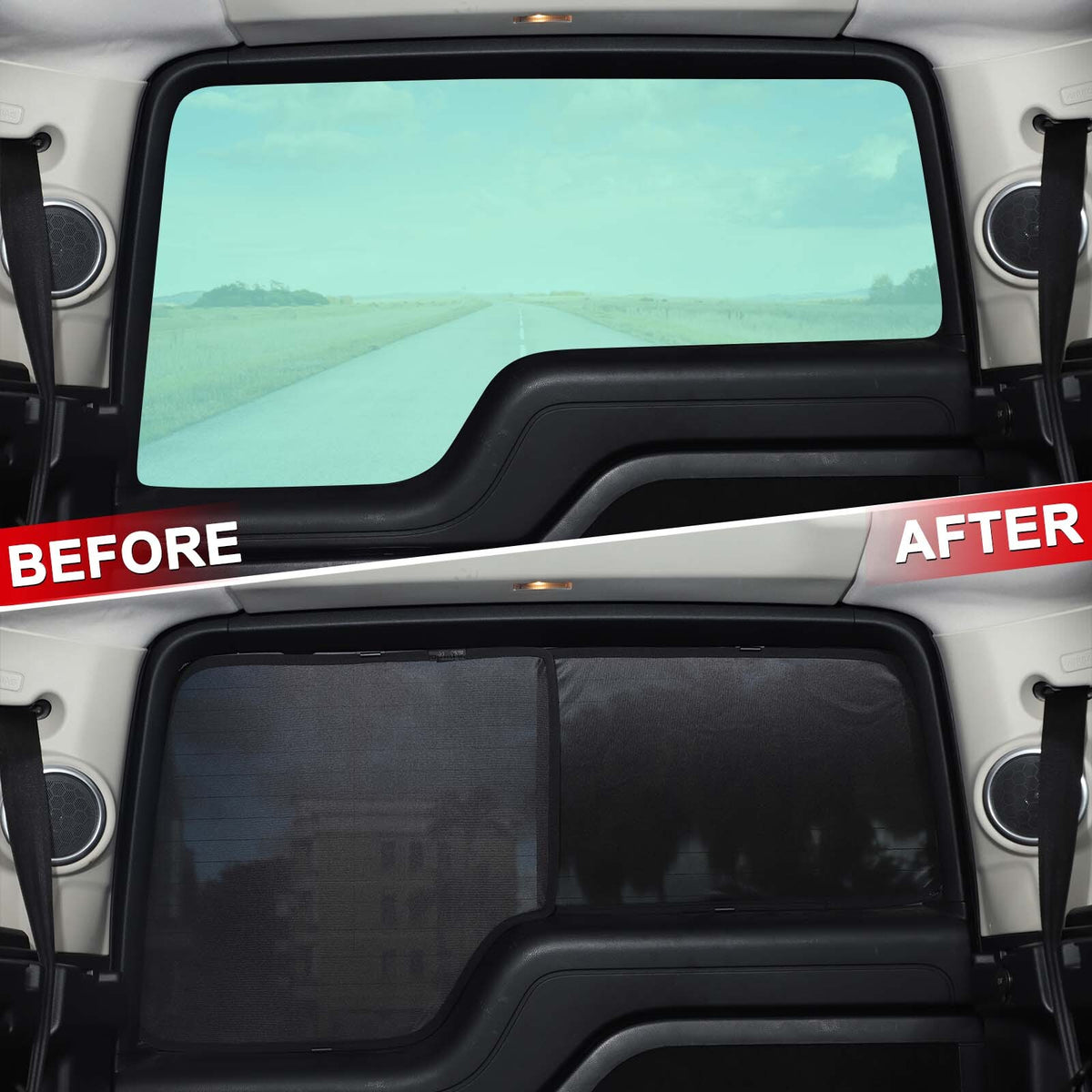 Full Car Window Screen Sun Shade Mesh Cover Windshield For LR Discovery 4 L319 15