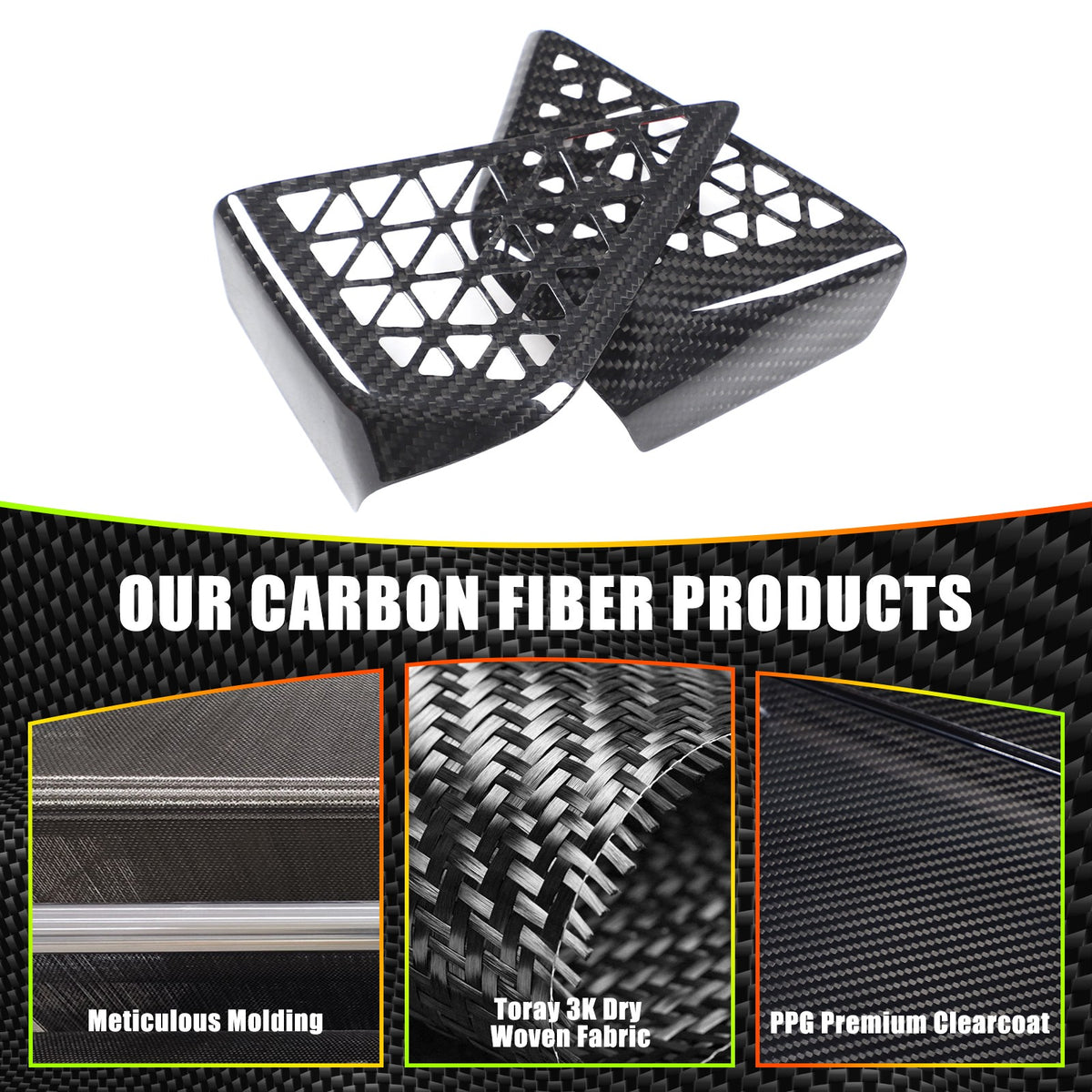 Real Carbon Fiber Dashboard Vent Trim Frame For BMW X5 G05 X6 G06 X7 G07 2023+ 5