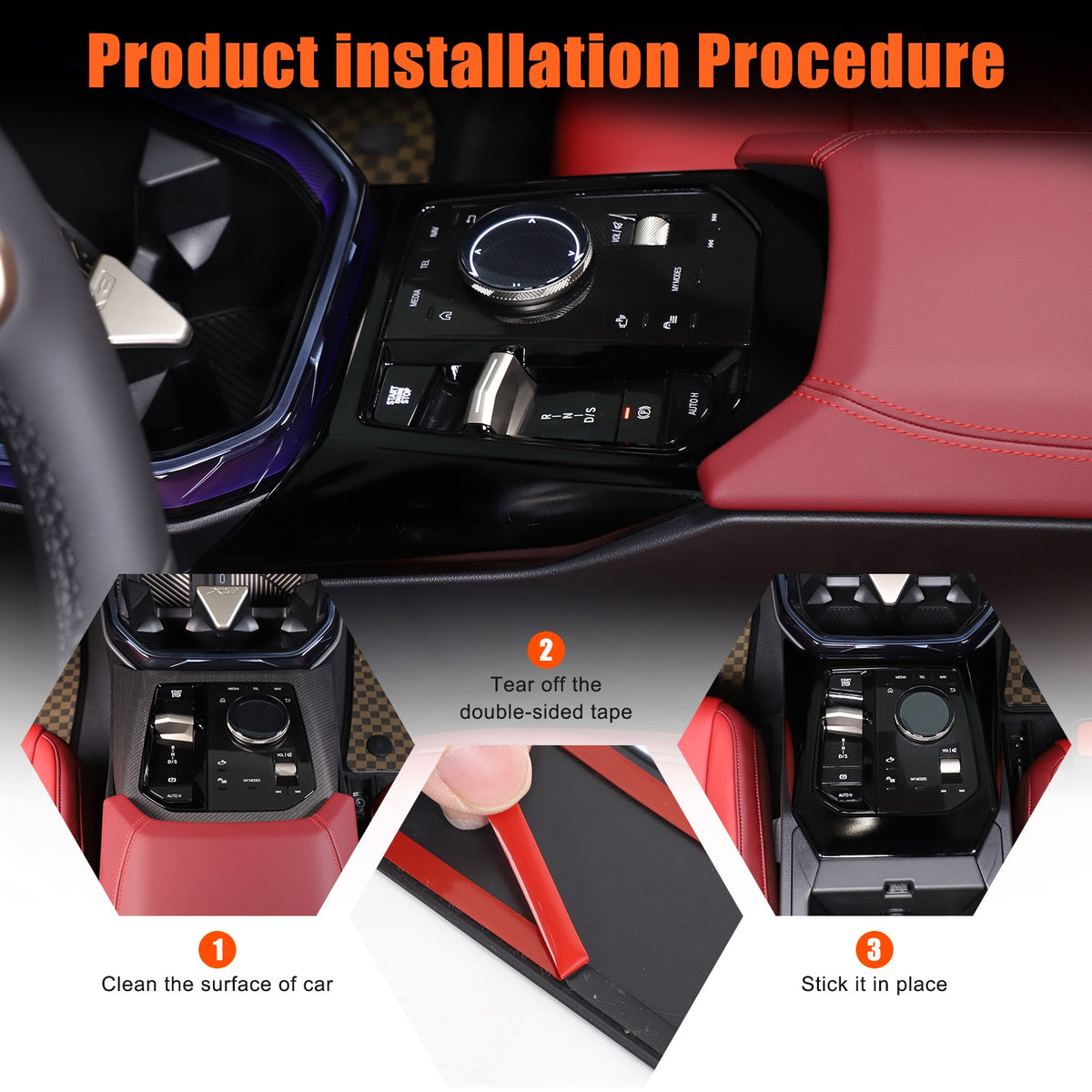 Glossy Piano Center Console Gear Shift Panel Frame Trim For BMW X3 G45 2025+ US 17