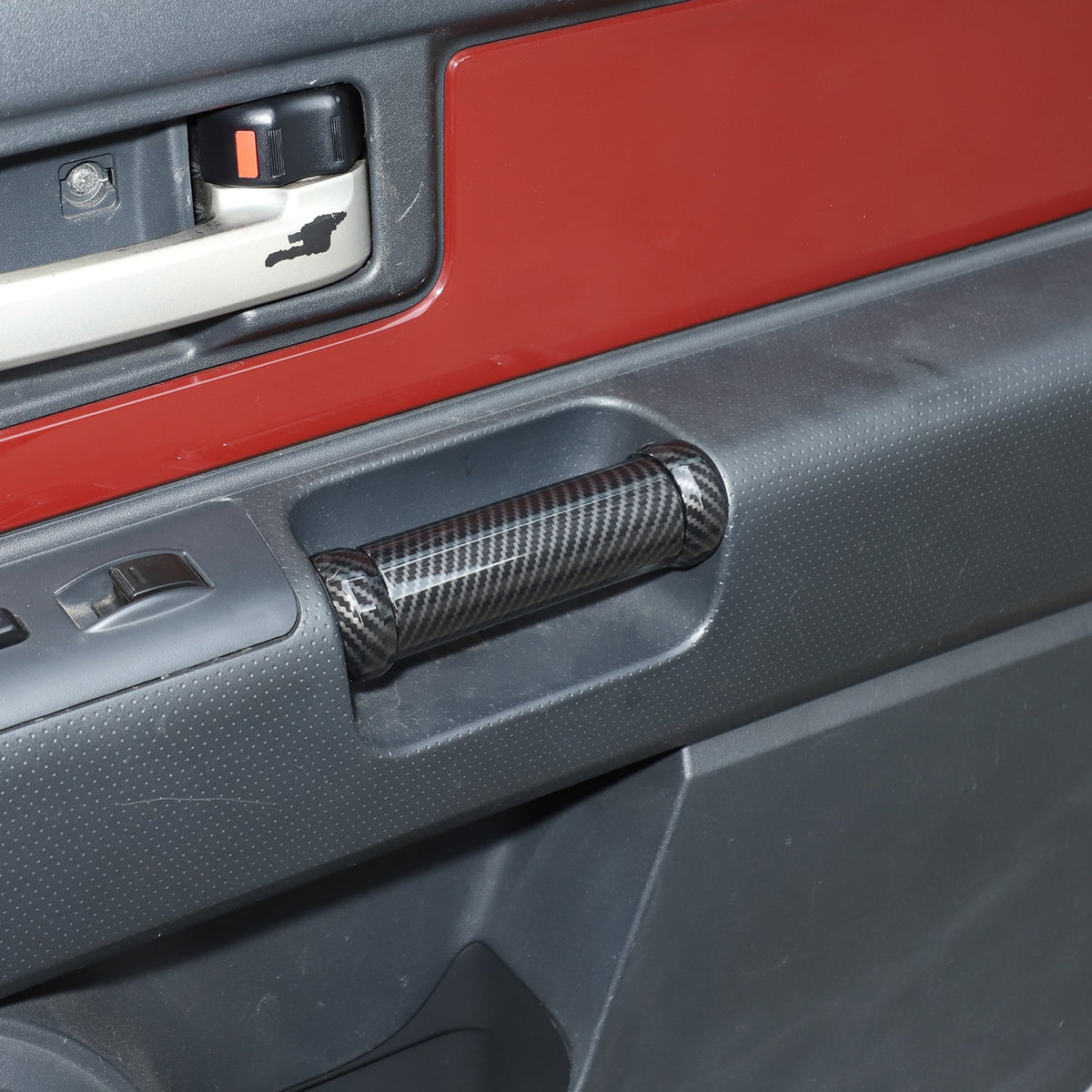 Carbon Fiber ABS Inner Door Handle Cover Trim For Toyota FJ Cruiser 2007-2021 10