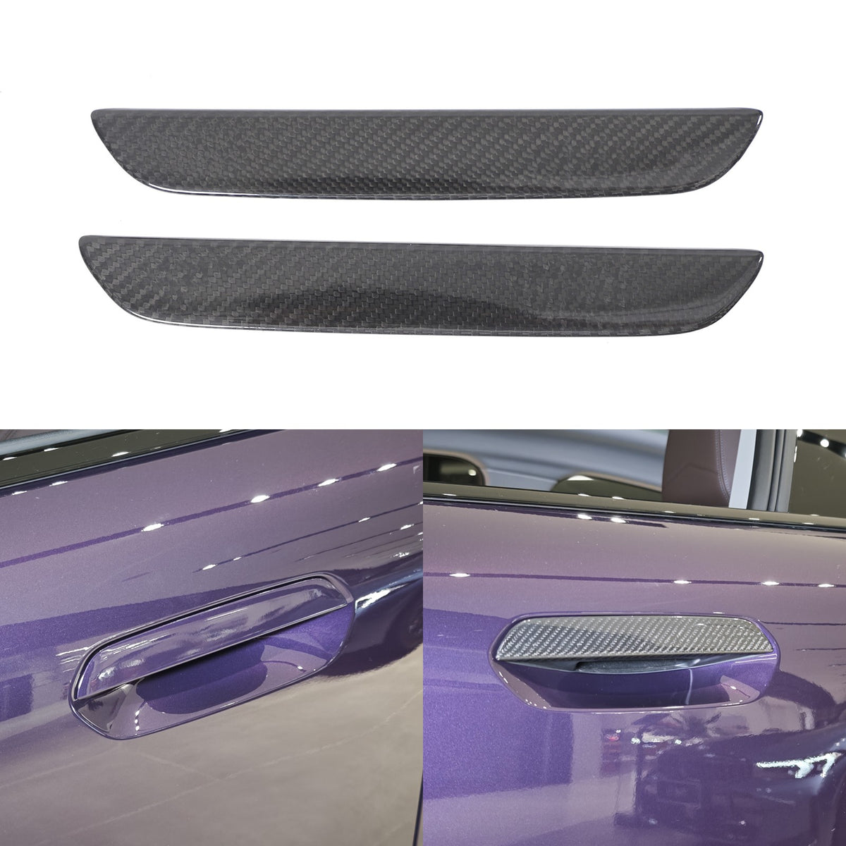 Real Carbon Fiber Exterior Door Handle Trim For BMW 2 Series Coupe G42 2022+ 7