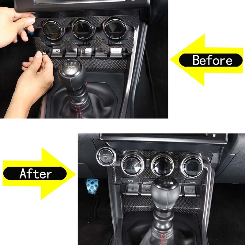 Carbon Fiber Console Air condition Panel Trim For Toyota86 Subaru BRZ 2022 US 2