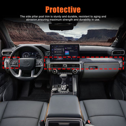 Orange ABS Center Console Strip Trim Cover For Toyota Tacoma 2024+ US 6