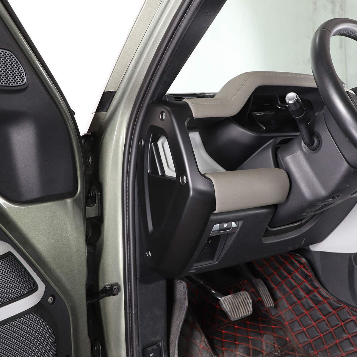 Matte Black Dashboard Side Panel Trim Cover For Land Rover Defender 2020-23 US 3