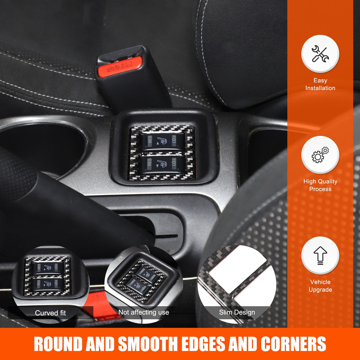 Soft Carbon Fiber Interior Center Console trim Sticker For Nissan Juke 2011-2019 138