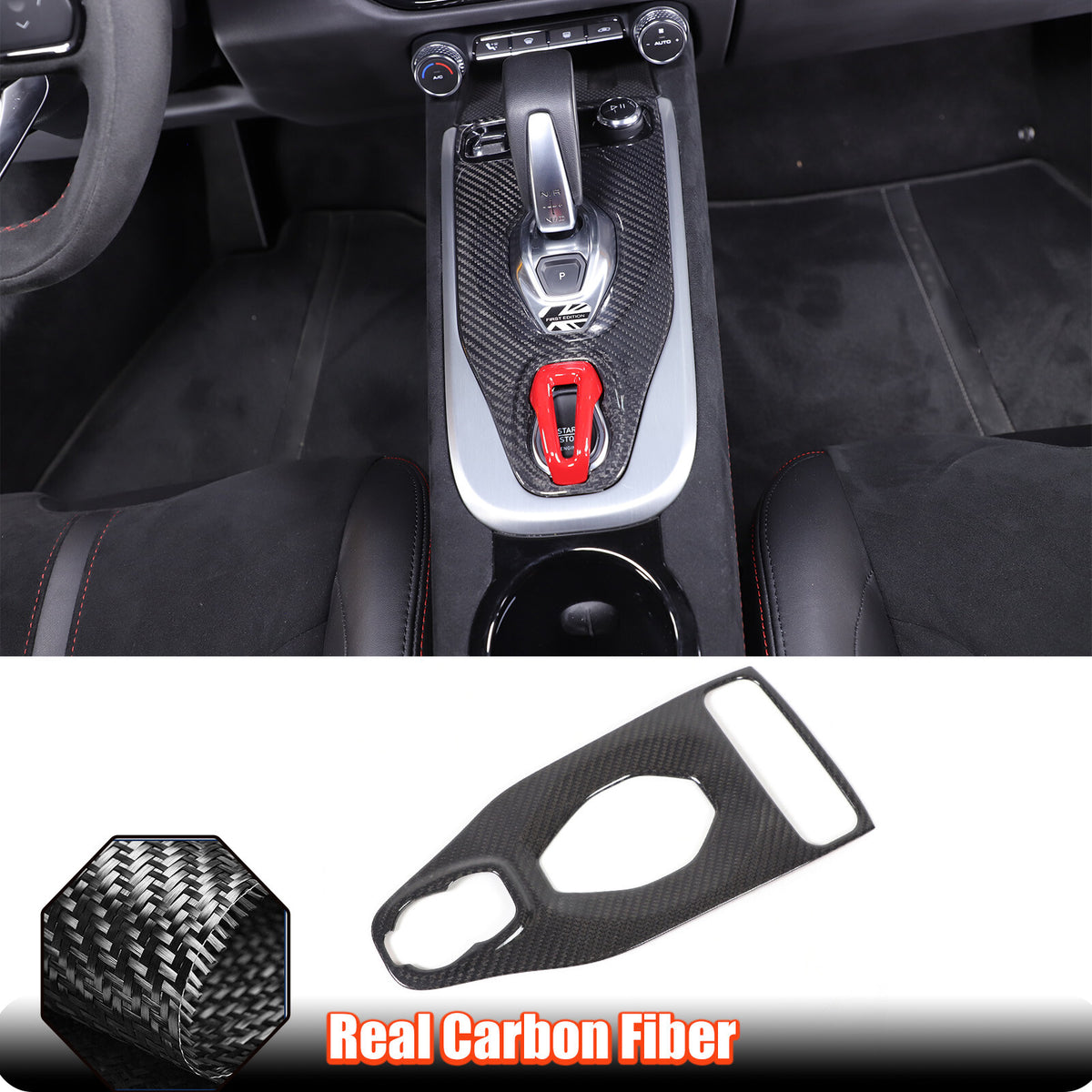 Real Carbon Fiber Full Interior Set Decor Cover Trim Kit For Lotus Emira 2021+ 5