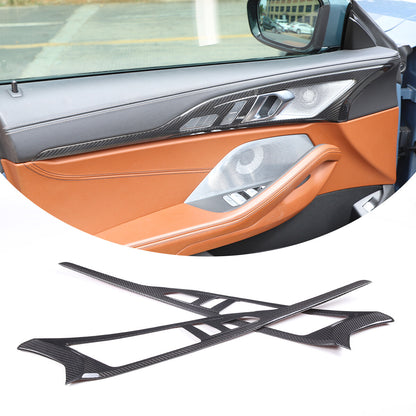Carbon Fiber Door Handle Panel Trim Cover For BMW 8 Series 840i 850i 2019-22 1