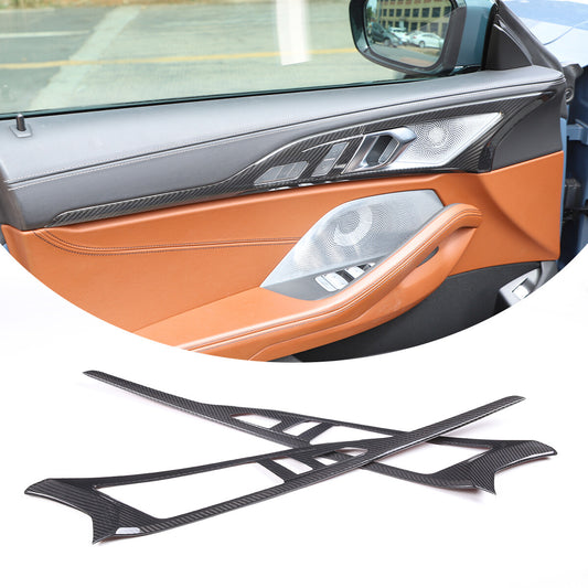 Carbon Fiber Door Handle Panel Trim Cover For BMW 8 Series 840i 850i 2019-22 1