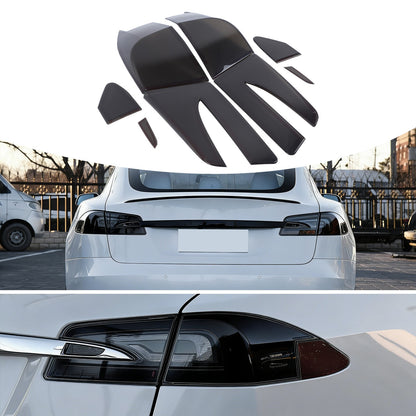 Smoked Black Rear Tail Light Guard Cover Trim Bezels For Tesla Model S 14-21 US 8