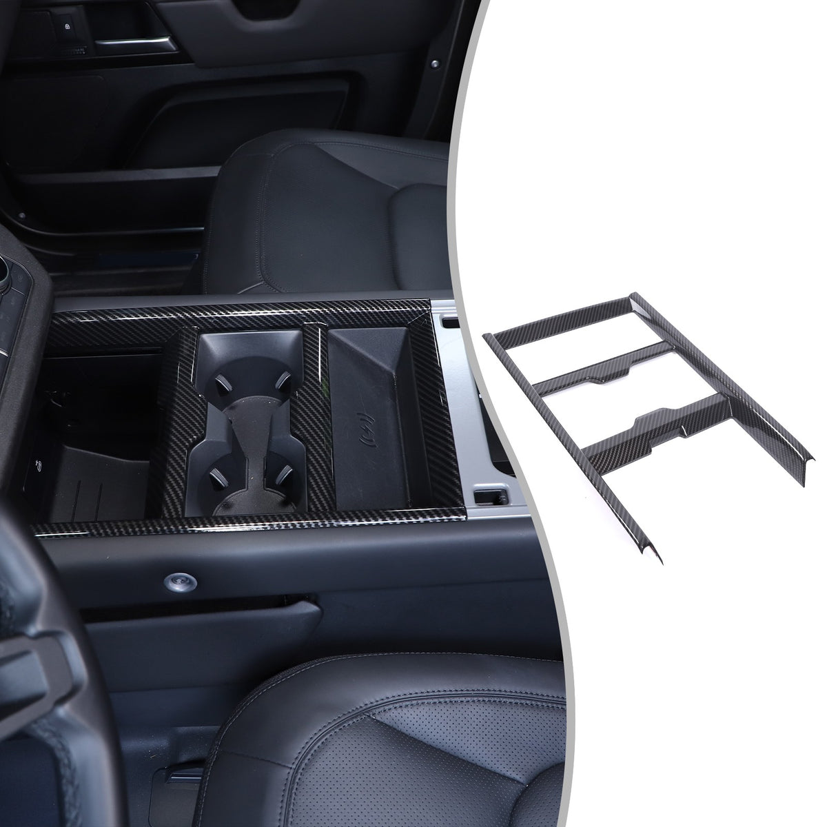 ABS Carbon Fiber Center Console Gear Frame Trim For LR Defender L663 2025+ US 11