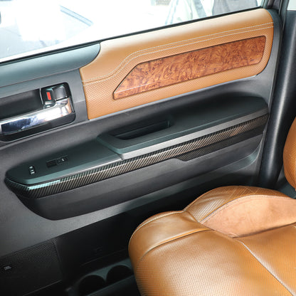 ABS Carbon Fiber Inner Door Panel Trim For Toyota Tundra Crew Cab 2014-2020 10