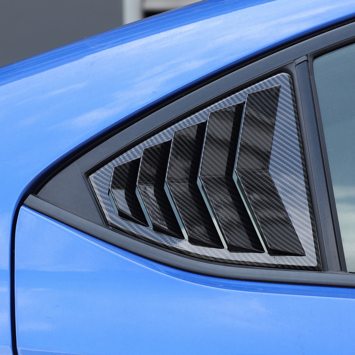 ABS Carbon Fiber Rear Window Louvers Shutter Blinds Trim For Subaru WRX VB 22-24 12