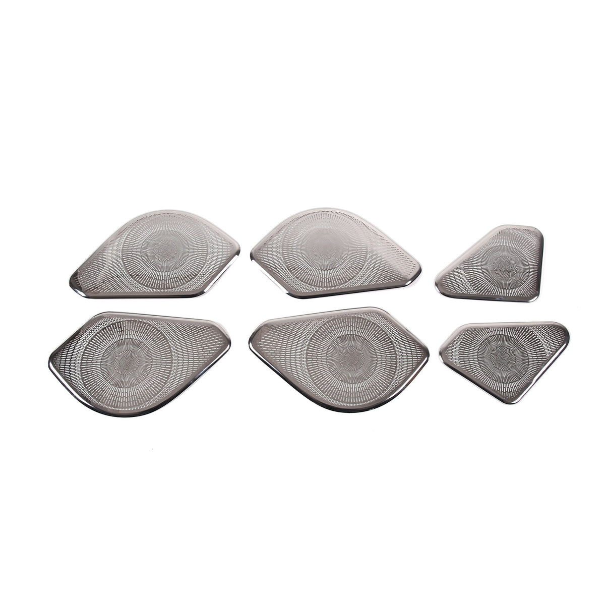 6PCS Silver Steel Inner Door Speaker Cover For Land Rover Range Rover 2023+ 10