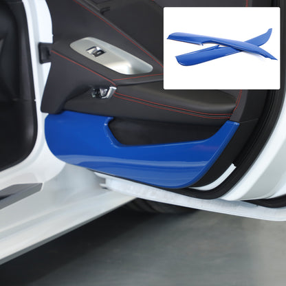 Blue ABS Inner Door Anti-Kick Panel Cover Trim For Corvette C8 2020-26 1