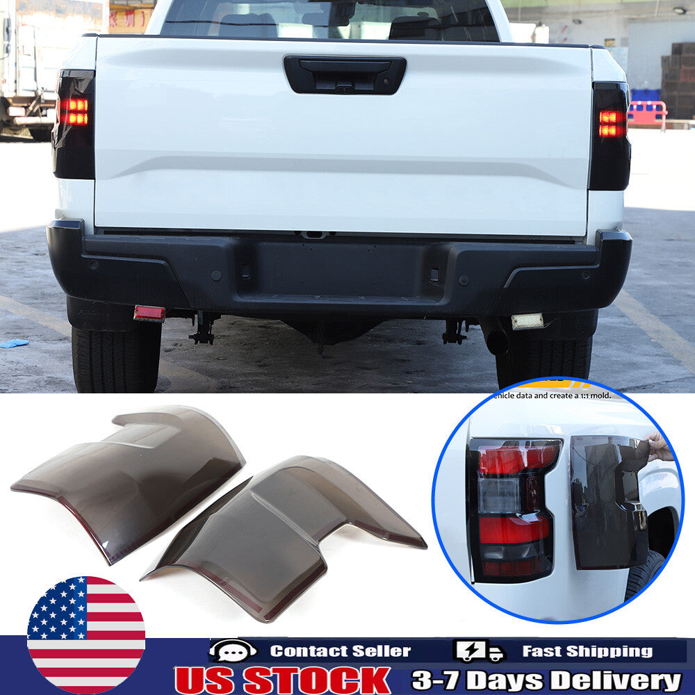 Smoked Black Rear Tail Light Lamp Cover Trim For Nissan Frontier 2022+ US 1