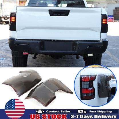 Smoked Black Rear Tail Light Lamp Cover Trim For Nissan Frontier 2022+ US 1