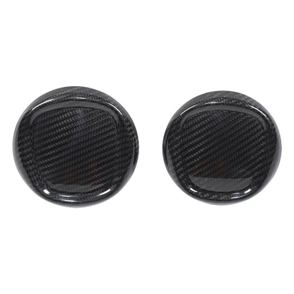 Real Carbon Fiber Front & Rear Emblem Cover Trim For Fiat 500 312 2016+ 15