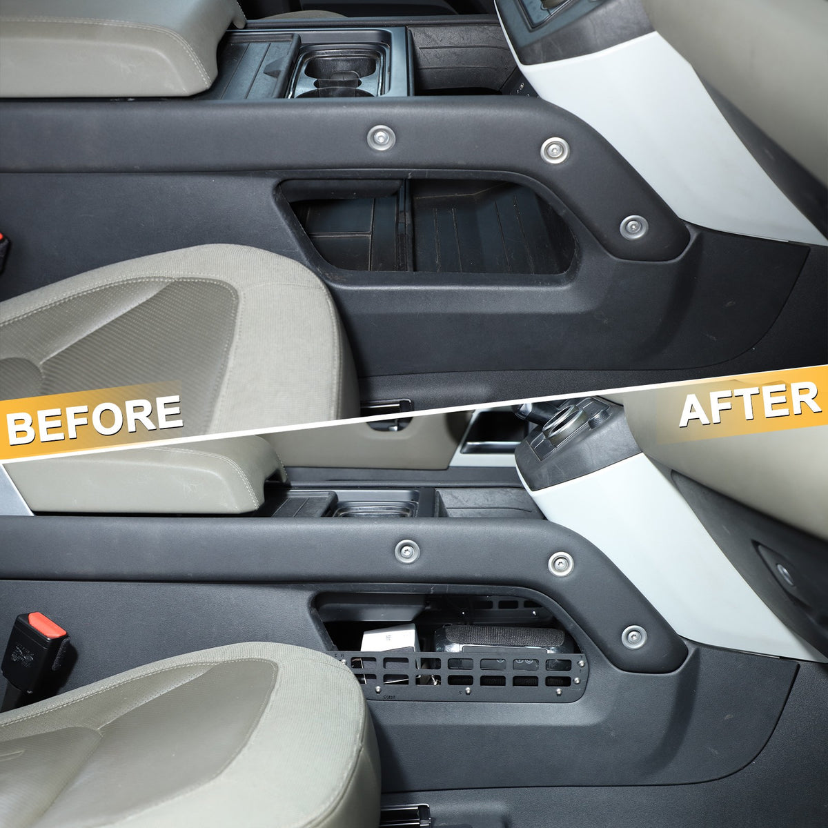 Alloy Center Console Lower Side Storage Molle Panel Box For LR Defender L663 20+ 12