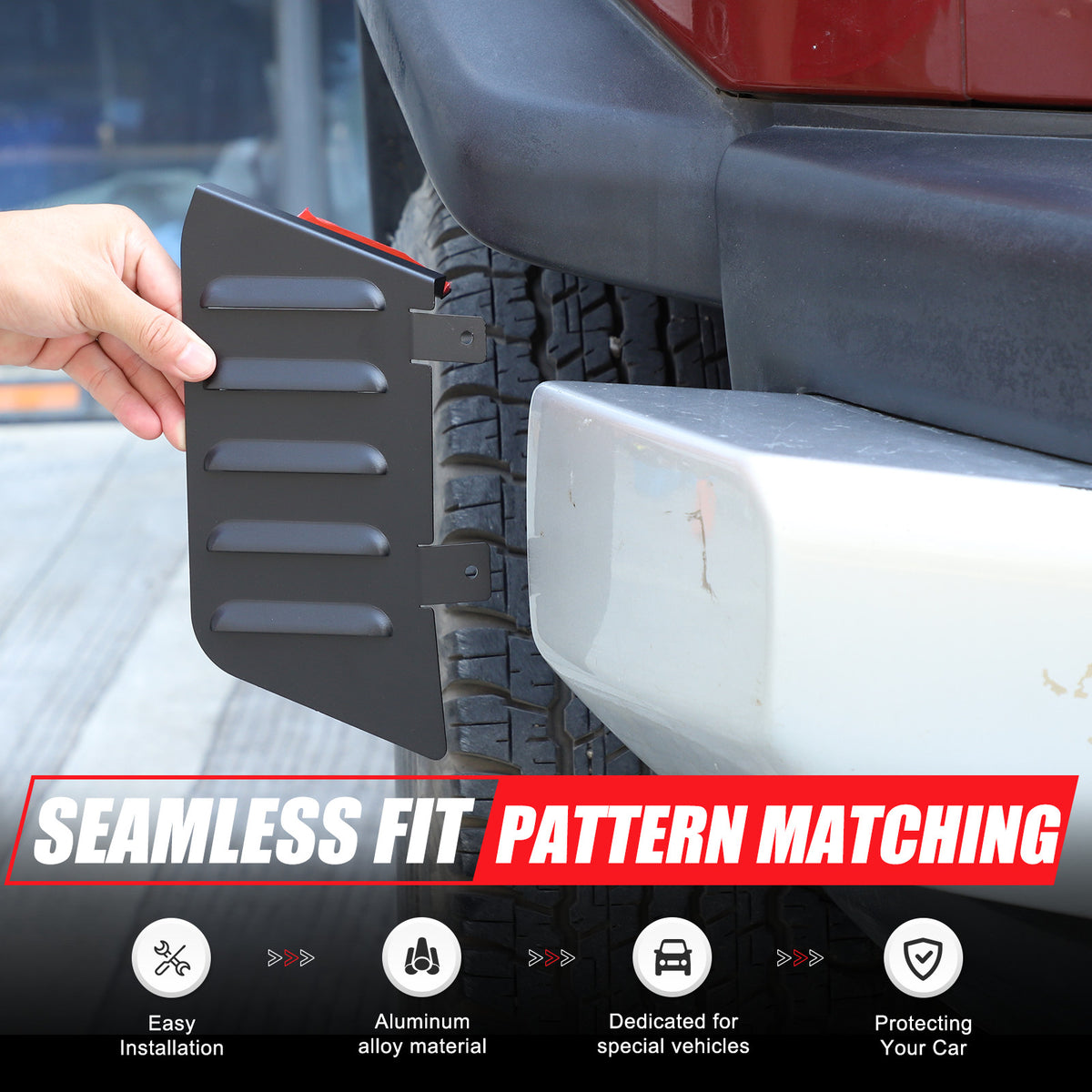 Black Alloy Mud Flaps Splash Guards Mudguard For Toyota FJ Cruiser 07-21 US 14