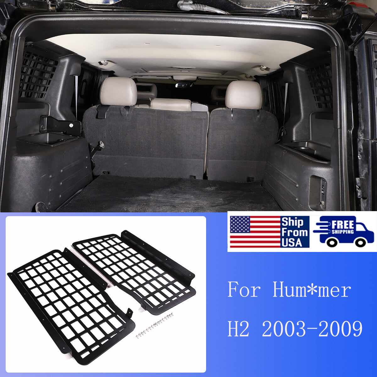 Car Trunk Shelf Storage Bracket Luggage Rack Accessories For Hummer H2 03-09 US 1