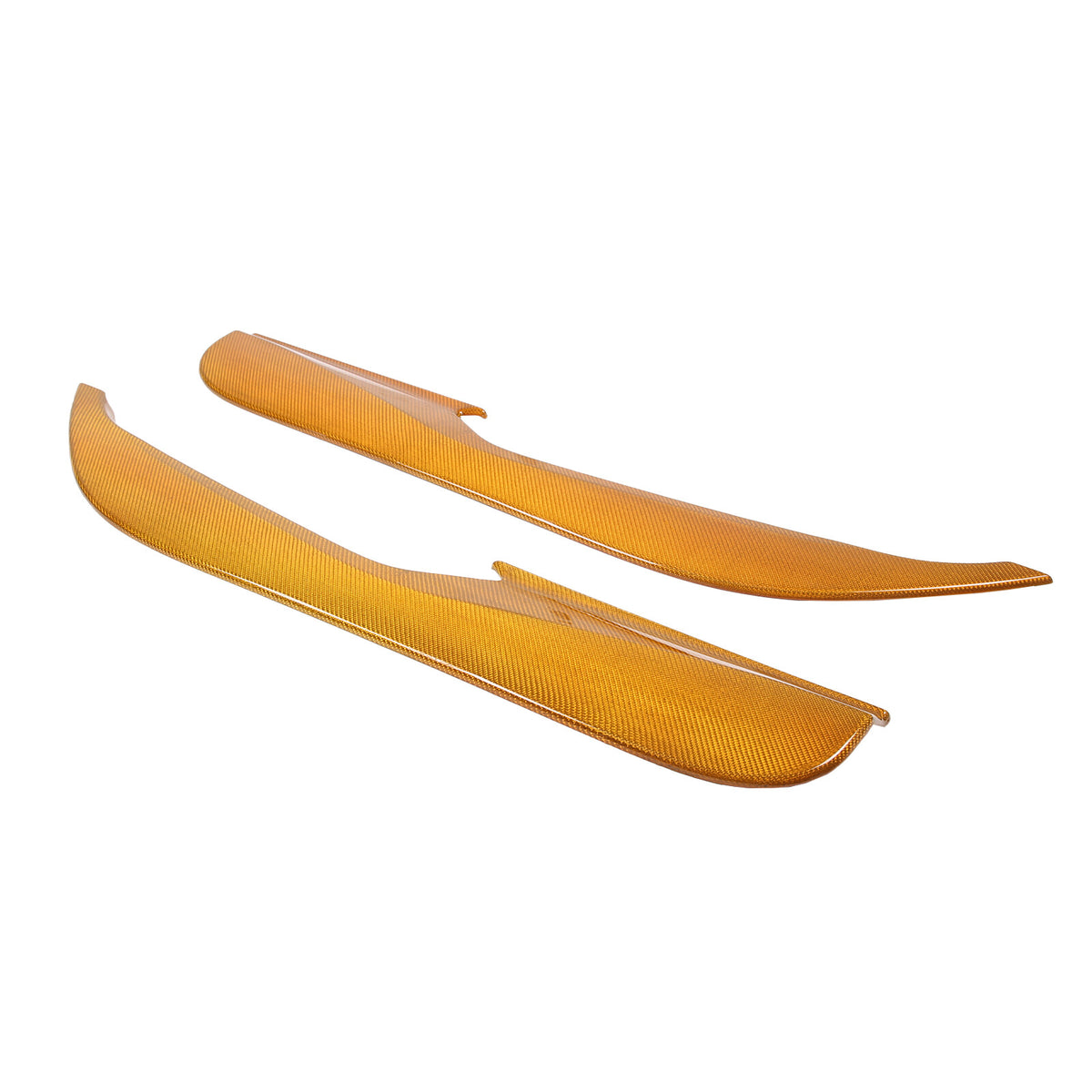 Yellow Carbon Fiber Interior Door Anti-kick Panel Cover Trim For Corvette C8 20+ 11