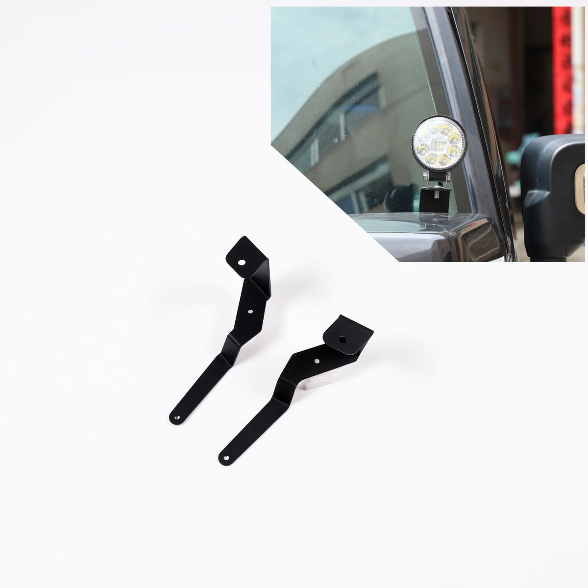 Front Hood Spotlight Black Metal Mount Bracket For Hummer H2 2003-2009 US 23