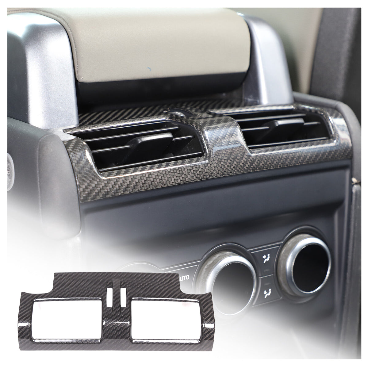 Real Carbon Fiber Rear Air Outlet Vent Panel Trim Cover For LR Defender 2020-24 18