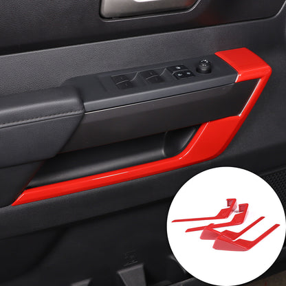 For Toyota Tundra 2022-2026 Window Lift Botton Trim Frame ABS Red 4PCS US 1