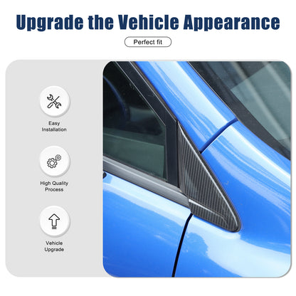Real Carbon Fiber A Pillar Corner Triangle Trim For Subaru WRX STI VB 2022+ 11