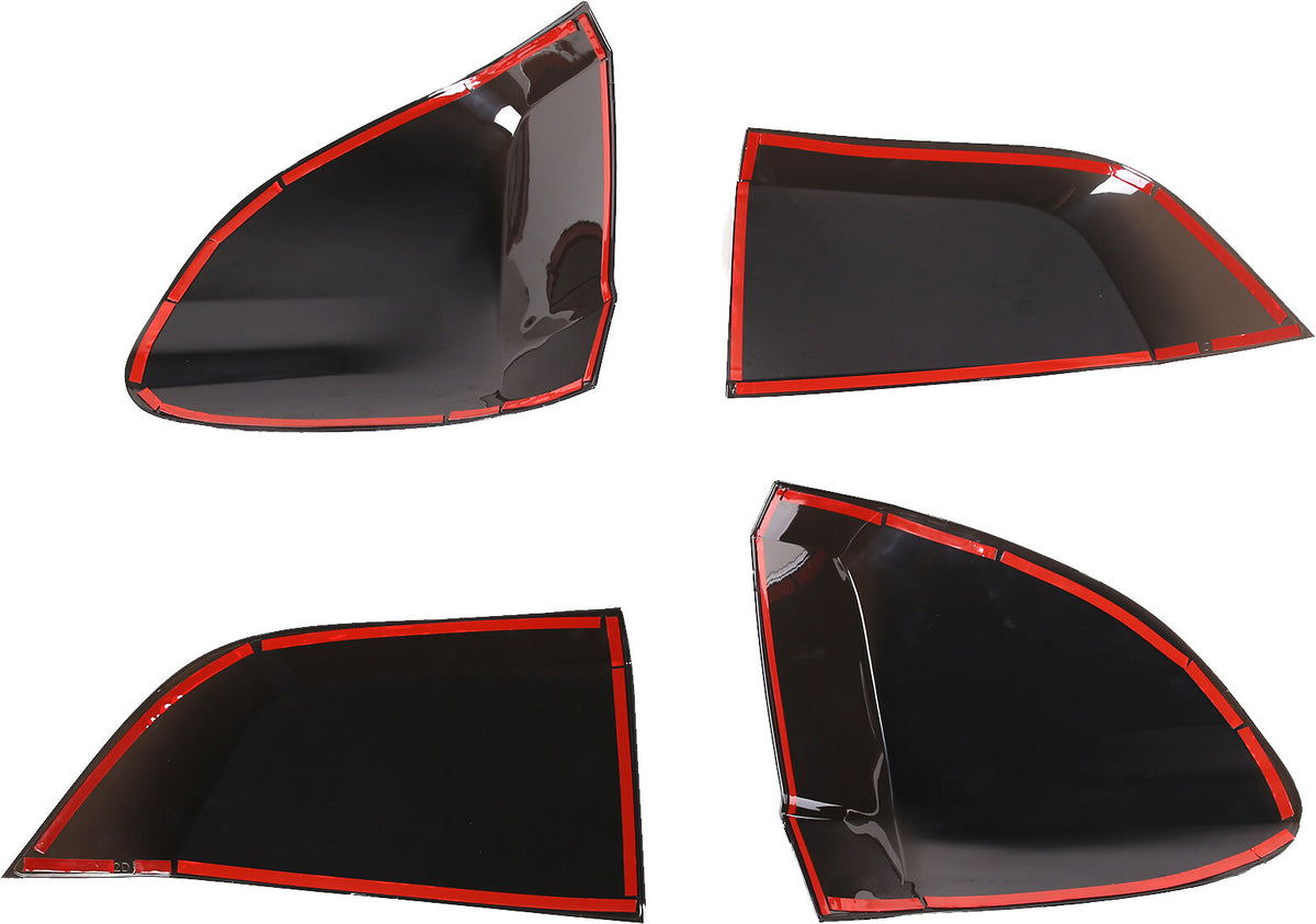 4PCS Smoke Blackout Tail Light Lamp Decoration Cover Trim For BMW X5 2014-2018 10
